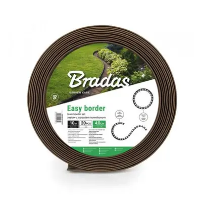 BRADAS Obruba záhonů, hnědá 10m x 40mm EASY BORDER