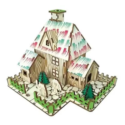 Woodcraft Dřevěné 3D puzzle Čarodějnická chýše