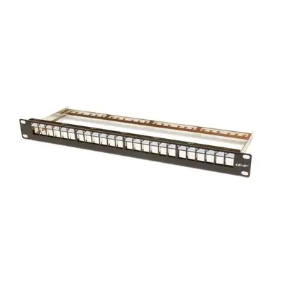 OEM modulárny patch panel 24port 1U vhodný pre UTP i FTP keystony, PATCHP24PNEOU/F