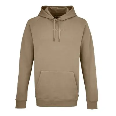 CCM Mikina Core Pullover Hoodie SR, béžová, Senior, L