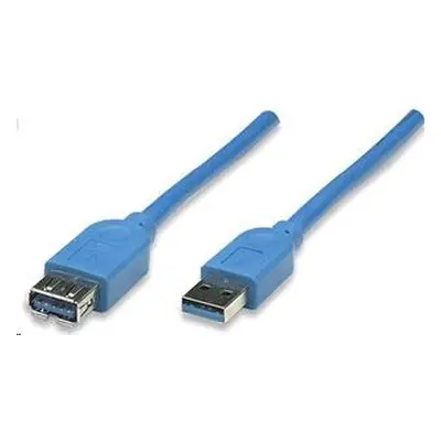 Manhattan 325394 USB 3.0, A-A, prodlužovací, 1m, modrý