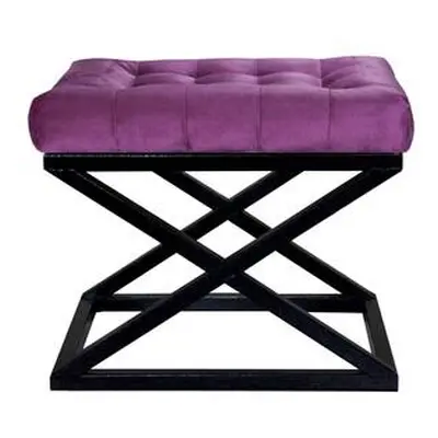 Atelier del Sofa Pouffe Capraz - Black, Purple BlackPurple