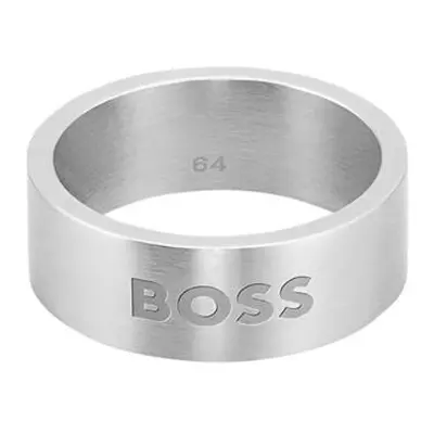 Hugo Boss Módní pánský ocelový prsten 1580457 64 mm