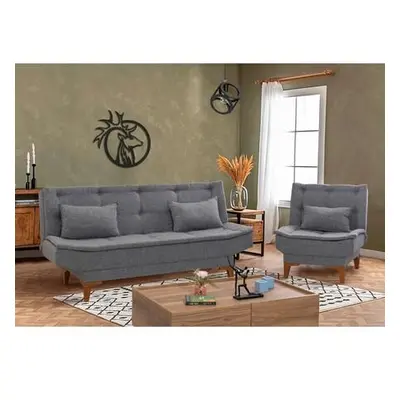 Atelier del Sofa Sofa-Bed Set Santo-TKM05-94216 Dark Grey