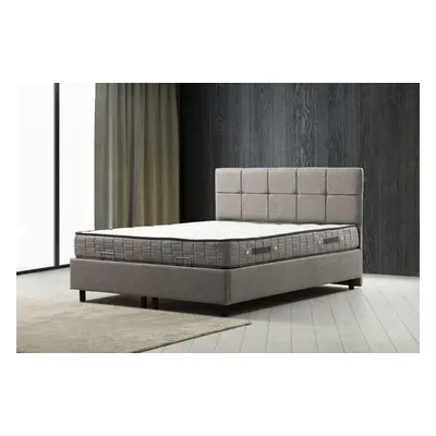 Hanah Home Double Mattress, Base & Headboard Vitalia Set 150 x 200 - Light Grey