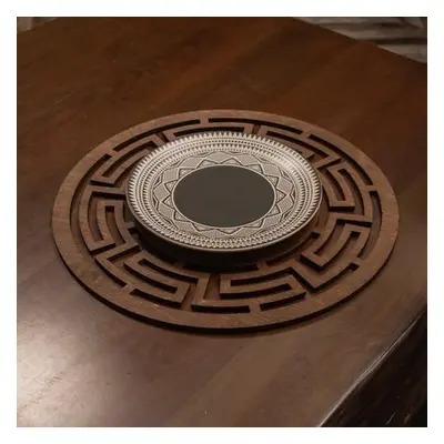 Hermia Table Mat Set (4 Pieces) Labyrinth - Wenge