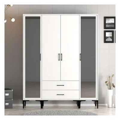 Hanah Home Wardrobe Kumsal RTR - White