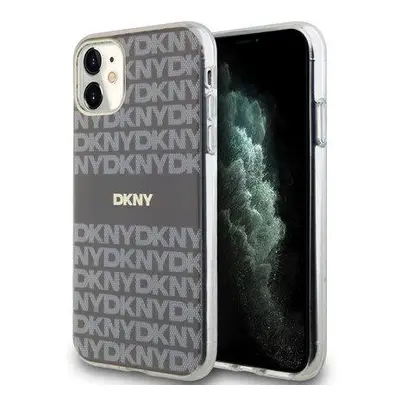 DKNY PC/TPU Repeat Pattern Tonal Stripe Magsafe Zadní Kryt pro iPhone 11 Beige