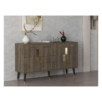 Hanah Home Console Moda - Walnut, Gold WalnutGold