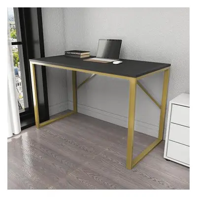 Hanah Home Study Desk Layton - Gold, Anthracite GoldAnthracite