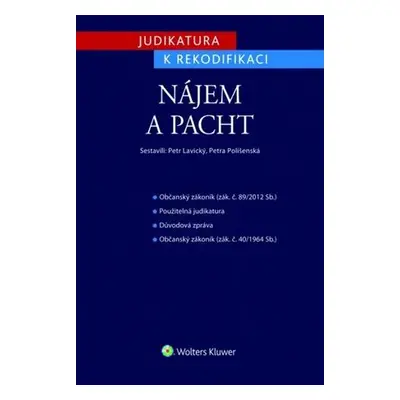 Judikatura k rekodifikaci Nájem a pacht