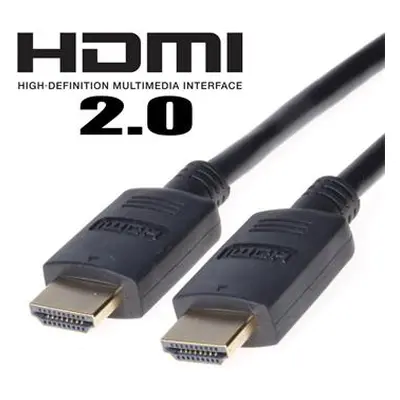 HDMI 2.0 High Speed + Ethernet kabel, zlacené konektory, 1m rozlišení 4K*2K/60Hz, 18Gb/s