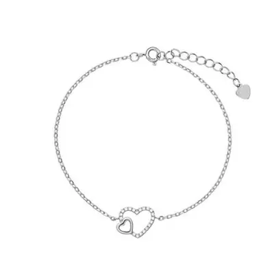 AGAIN Jewelry Něžný stříbrný náramek Infinity Love AJNR0022