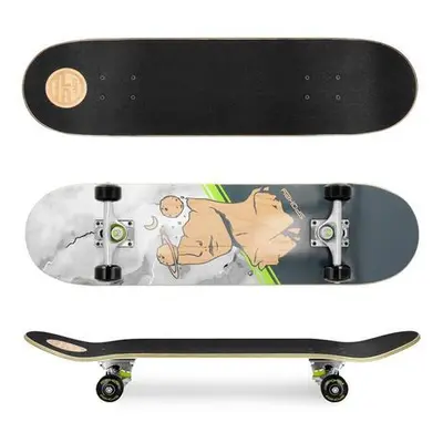 Spokey SKALLE II Skateboard 78,7 x 20 cm, ABEC7, šedý