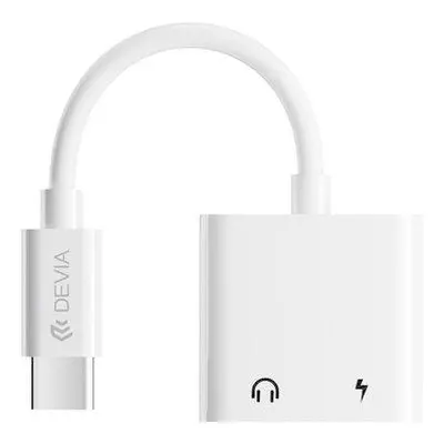 Devia Smart Series Adapter USB-C to Dual USB-C - White