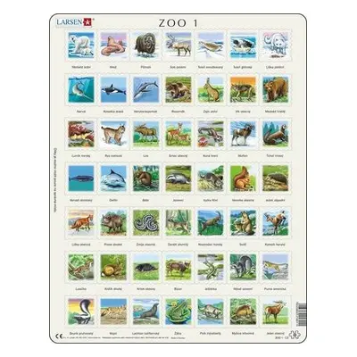 LARSEN Puzzle Zvířata severní polokoule (ZOO 1) 49 dílků