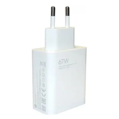 Xiaomi MDY-12-EH USB 67W Cestovní Nabíječka White + Type C 6A Datový Kabel White (Bulk)