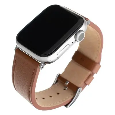 Kožený řemínek FIXED Leather Strap pro Apple Watch 42/44/45/49mm, hnědý