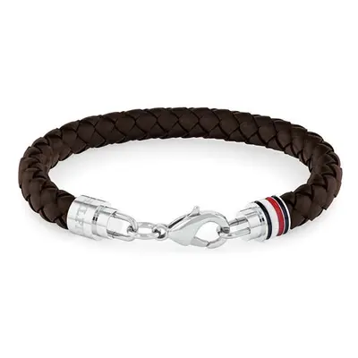 Tommy Hilfiger Elegantní pánský náramek z hnědé kůže 2790546