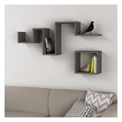 Hanah Home Wall Shelf Follow - Anthracite