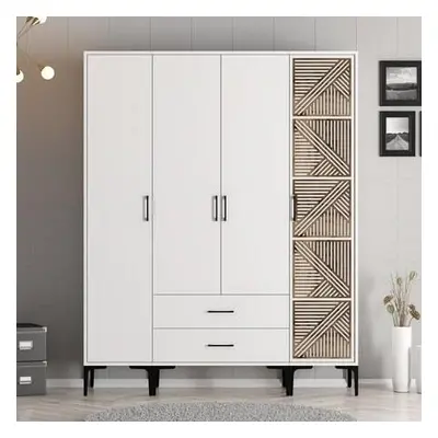 Hanah Home Wardrobe Kumsal STP - White