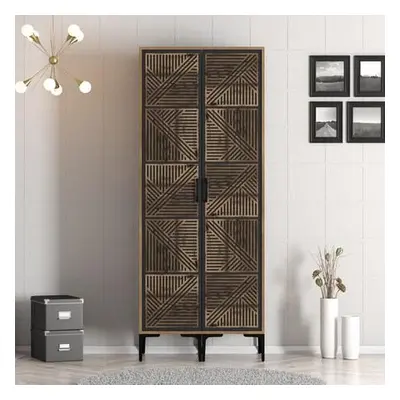 Hanah Home Wardrobe Kumsal PP - Walnut, Anthracite WalnutAnthracite