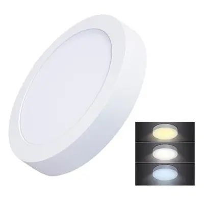 Solight WD172 LED mini panel CCT, přisazený, 18W, 1530lm, 3000K, 4000K, 6000K, kulatý