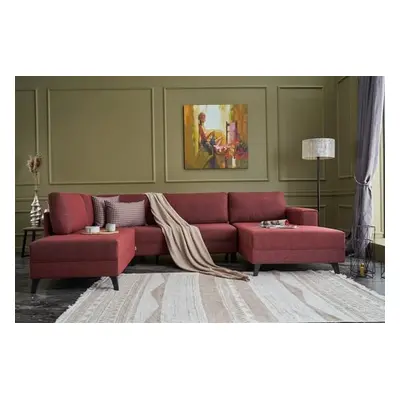 Atelier del Sofa Corner Sofa-Bed Efsun - Claret Red