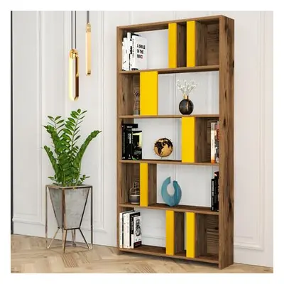 Hanah Home Bookshelf Lima - Walnut, Yellow WalnutYellow