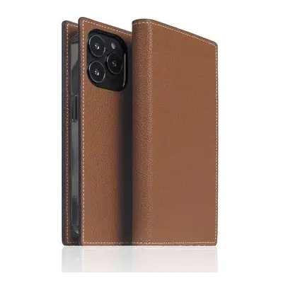 SLG Design puzdro D6 Hybrid Grain Case pre iPhone 14 Pro - Saddle Brown