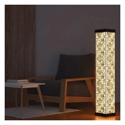 Opviq Floor Lamp TLT Panel Floorlamp With Retro Pattern Black