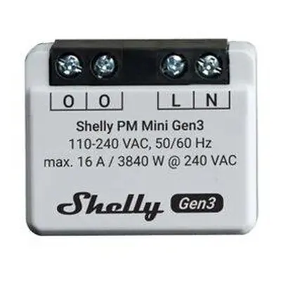 Shelly PM Mini Gen3 - modul pro měření spotřeby do 16A (WiFi, Bluetooth)