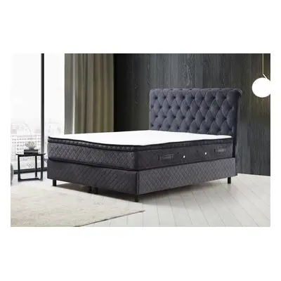 Hanah Home Double Mattress, Base & Headboard Sonata Set 140 x 200 - Anthracite