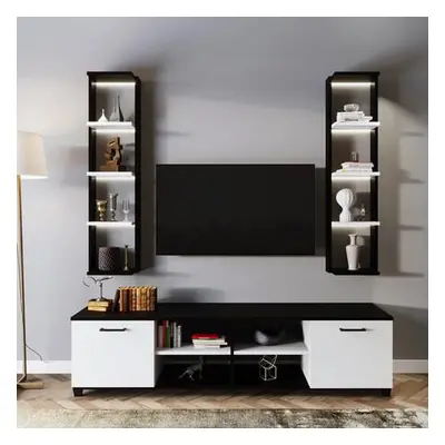 Hanah Home TV Stand L512 BlackWhite