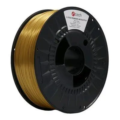 Tisková struna (filament) C-TECH PREMIUM LINE, Silk PLA, mosaz, 1,75mm, 1kg, 3DF-P-SPLA1.75-BRAS