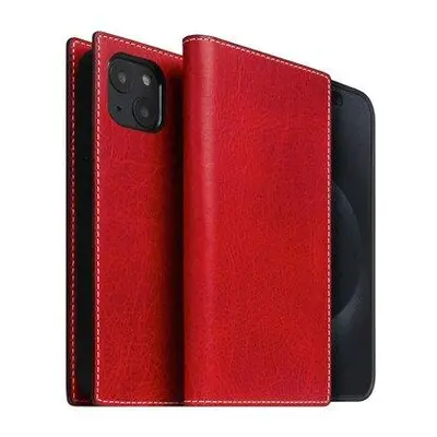 SLG Design puzdro D7 Magsafe Italian Wax Leather pre iPhone 15 - Red