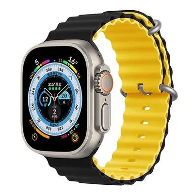 Devia remienok Deluxe Series Sport6 Silicone Two-tone Band 40/41mm - Black/Yelllow