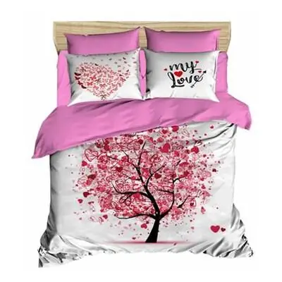 L'essentiel Maison Double Quilt Cover Set 185 WhitePinkRed