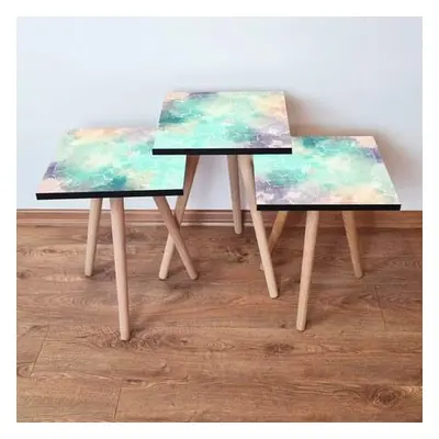 Hanah Home Nesting Table (3 Pieces) 3SHP15 - Multicolor