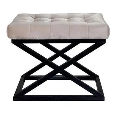 Atelier del Sofa Pouffe Capraz - Black, Cream BlackCream