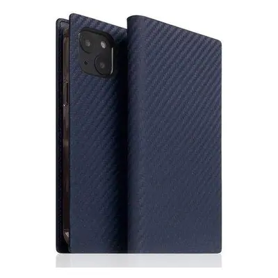 SLG Design puzdro D+ Italian Carbon Leather Diary pre iPhone 14 Plus - Navy