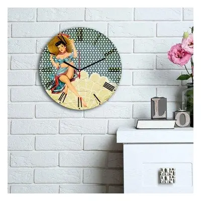 Wallity Decorative MDF Clock 3030MS-092 Multicolor