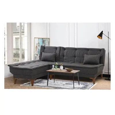 Atelier del Sofa Corner Sofa-Bed Santo Left - Anthracite