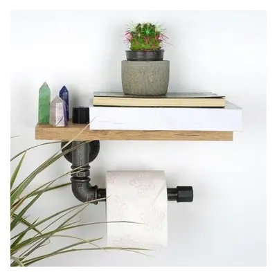 Hanah Home Toilet Paper Holder Boruraf254 WalnutBlack