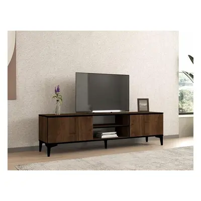 Hanah Home TV Stand Erem - Walnut, Black WalnutBlack