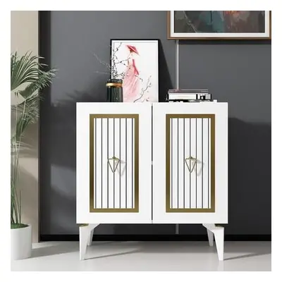 Hanah Home Console Capri - White, Gold WhiteGold