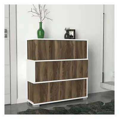 Hanah Home Shoe Cabinet Napolyon - White, Walnut WhiteWalnut