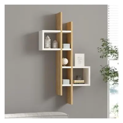 Hanah Home Wall Shelf Emse - Sapphire Oak, White Sapphire OakWhite