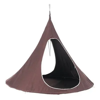 Kondela Závěsné houpací křeslo, šedohnědá TAUPE, KLORIN NEW TYP 2 BIG SIZE CACOON HAMMOCK