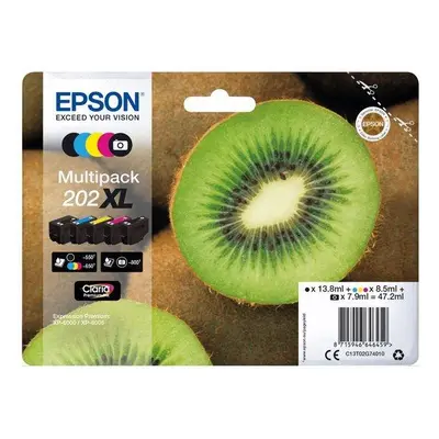 Epson inkoustová náplň/ T02G7/ multipack 5 barev/ 202XL/ Premium,/ XL, C13T02G74010